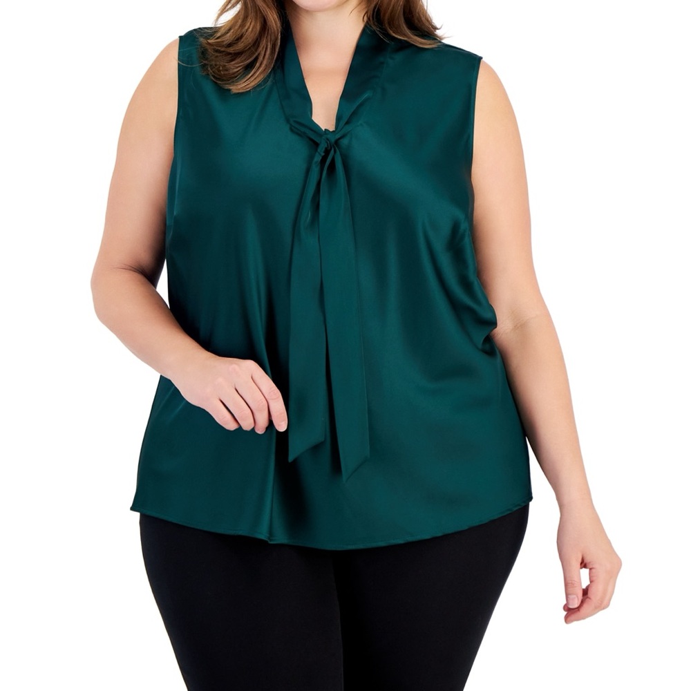 Plus size Kasper Sleeveless #officesiren Blouse